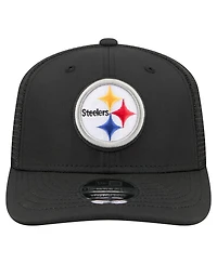 New Era Men's Black Pittsburgh Steelers 9SEVENTY Trucker Adjustable Hat