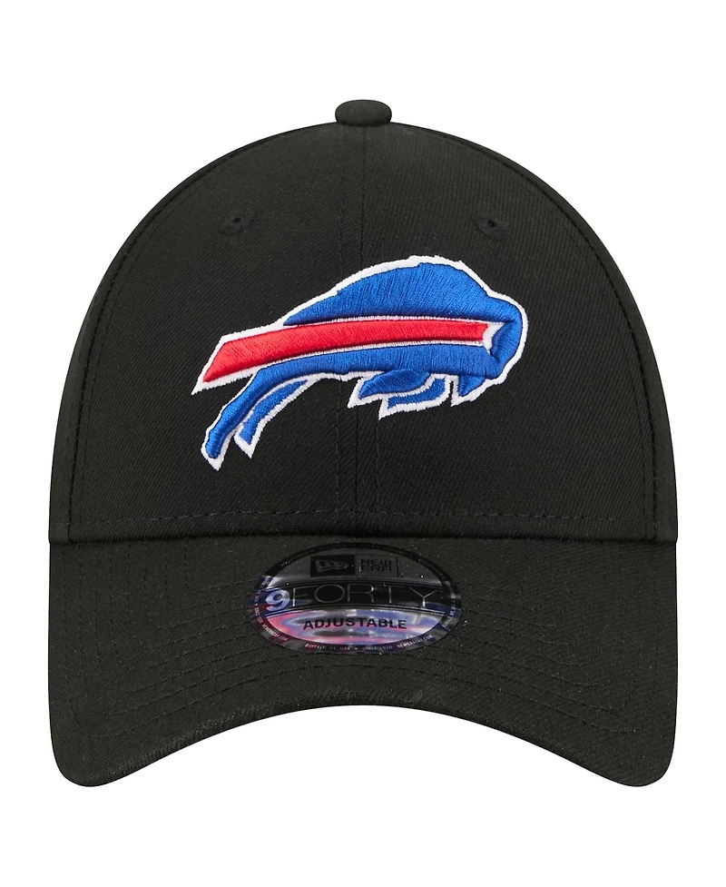 New Era Men's Black Buffalo Bills Core Team 9FORTY Adjustable Hat