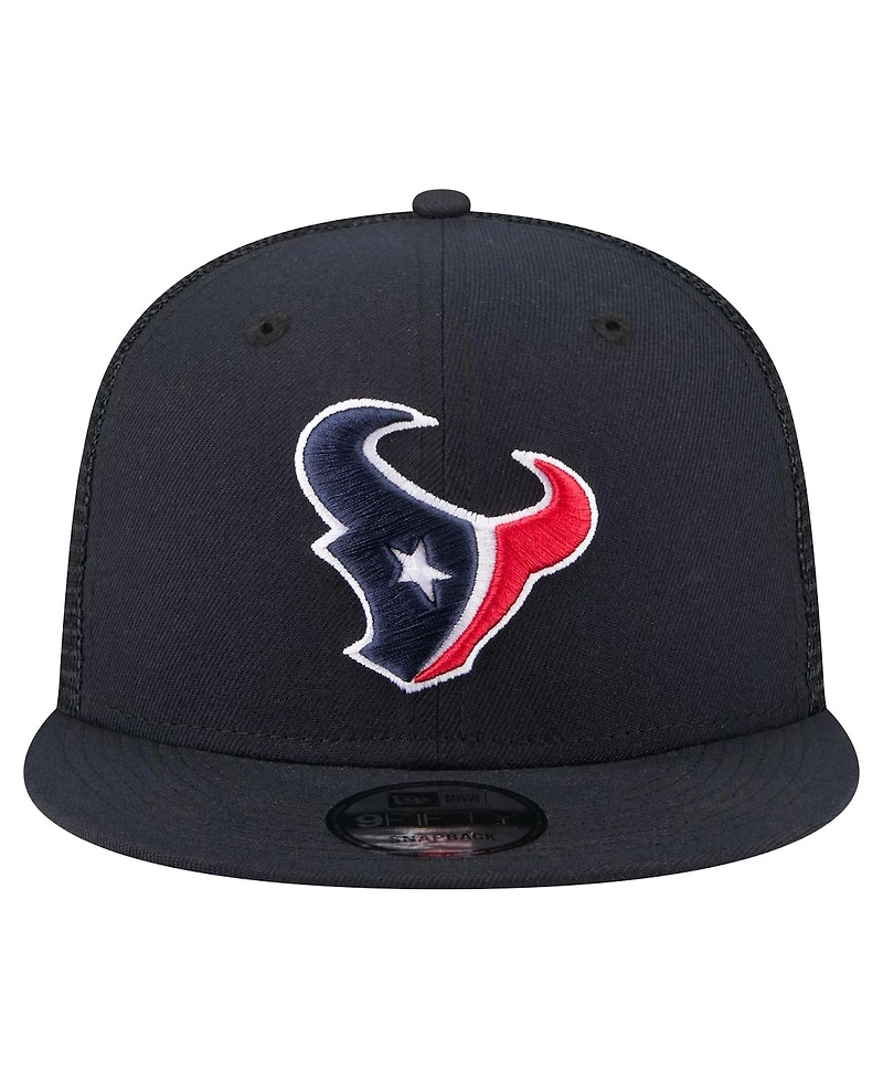 New Era Men's Navy Houston Texans Core Team 9FIFTY Trucker Snapback Hat