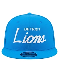 New Era Men's Blue Detroit Lions Core Team Script 9FIFTY Snapback Hat