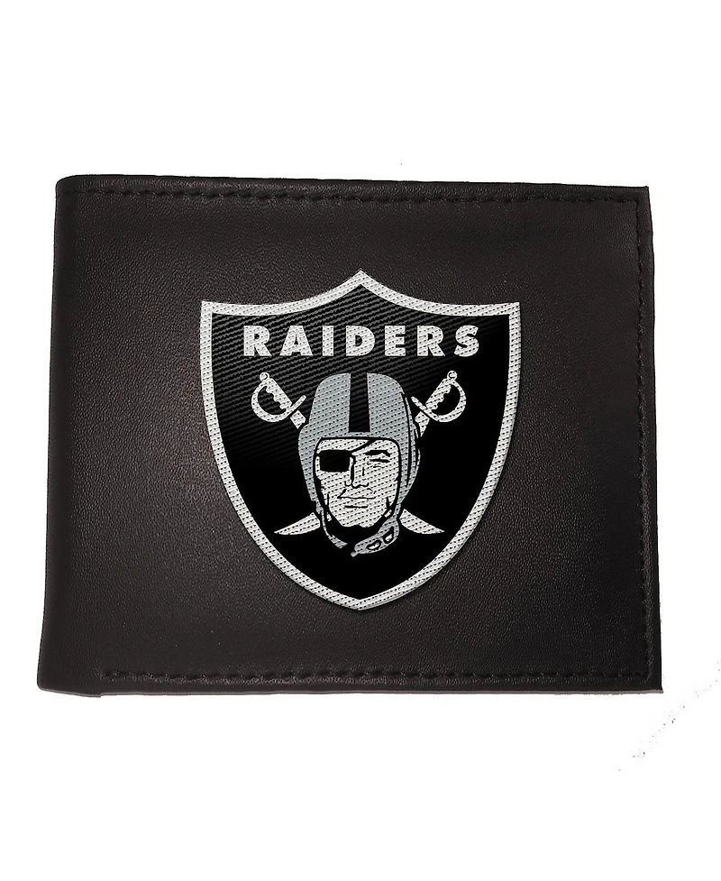 Evergreen Enterprises Las Vegas Raiders Synthetic Leather Embroidered Bifold Wallet