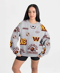 Gameday Couture Women's Heather Gray Washington Commanders Always On Repeat Fleece Sweatshirt