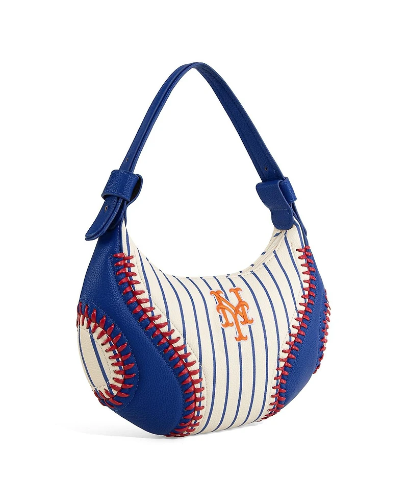 Montana West New York Mets White Shoulder Hobo Bag
