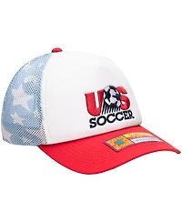 Fan Ink Men's and Women's White Usmnt Making History Adjustable Trucker Hat