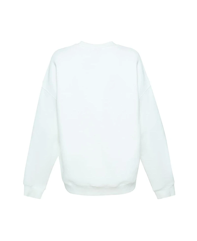 Hype And Vice Women's White Buffalo Sabres Action Mascot Oversized Sweatshirt
