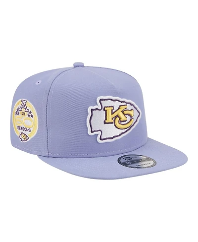 New Era Men's Lavender Kansas City Chiefs Bloom A-Frame 9FIFTY Snapback Hat