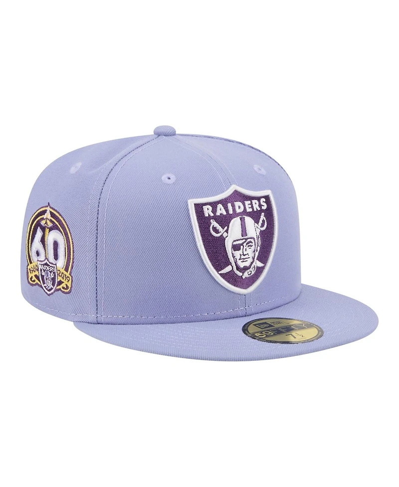 New Era Men's Light Purple Las Vegas Raiders Lavender Bloom 59FIFTY Fitted Hat