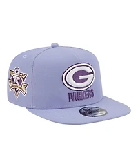 New Era Men's Lavender Green Bay Packers Bloom A-Frame 9FIFTY Snapback Hat