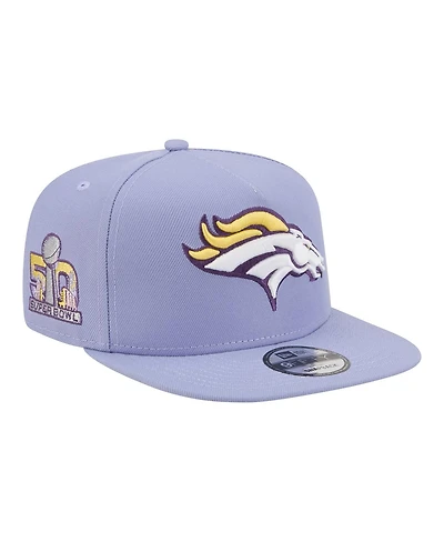 New Era Men's Lavender Denver Broncos Bloom A-Frame 9FIFTY Snapback Hat