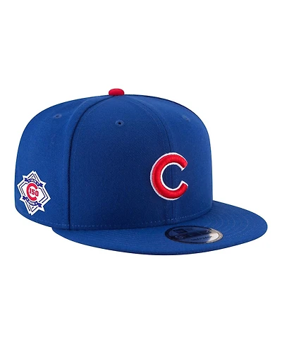 New Era Men's Royal Chicago Cubs 150th Anniversary 9FIFTY Snapback Hat