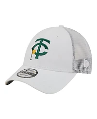 New Era Men's White Minnesota Twins Flag 9FORTY Trucker Adjustable Hat