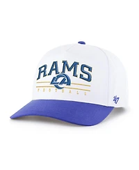 '47 Brand Men's White/Royal Los Angeles Rams Relaxed Roscoe Hitch Adjustable Hat