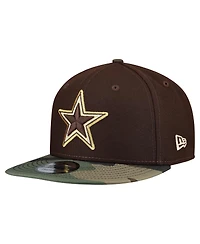 New Era Men's Dark Brown Dallas Cowboys Burnt Wood Camo 9FIFTY Snapback Hat