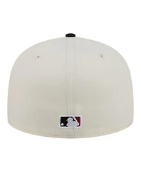 New Era Men's Cream/Black Arizona Diamondbacks Bullpen Cart 59FIFTY Fitted Hat