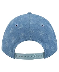 New Era Men's and Women's Denim San Diego Padres A-Frame 9FORTY Adjustable Hat