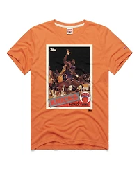 Homage Men's and Women's Patrick Ewing Orange New York Knicks Topps Trading Card Player Tri-Blend T-Shirt
