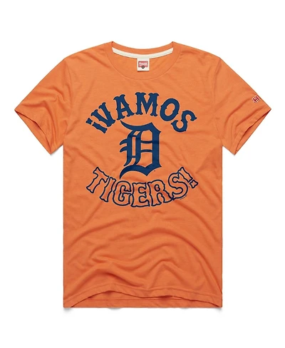 Homage Men's Orange Detroit Tigers Vamos Tri-Blend T-Shirt