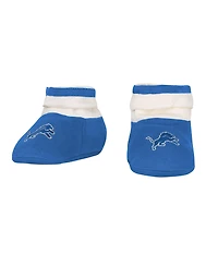 Outerstuff Boys and Girls Detroit Lions Up One 3 Piece Bodysuit Bib Booties Set