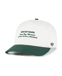 '47 Brand Men's White Green Bay Packers Contemporary Two-Tone Hitch Adjustable Hat