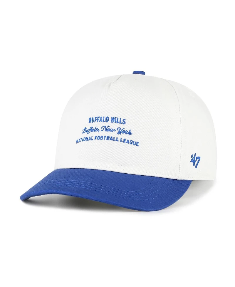'47 Brand Men's White Buffalo Bills Contemporary Two-Tone Hitch Adjustable Hat