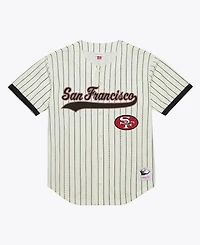 Mitchell & Ness Men's Joe Montana Cream San Francisco 49ers Name Number Mesh Fashion Jersey