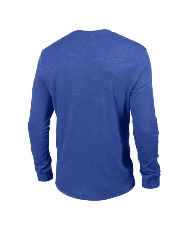 Champion Men's Heather Royal Seattle Seahawks Ultimate Tri-Blend Long Sleeve T-Shirt
