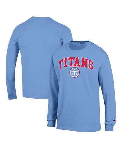 Champion Men's Light Blue Tennessee Titans Arch Over Logo Long Sleeve T-Shirt