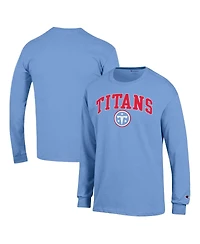 Champion Men's Light Blue Tennessee Titans Arch Over Logo Long Sleeve T-Shirt