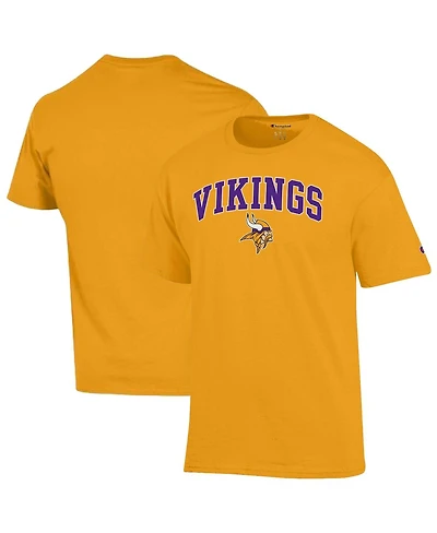 Champion Men's Gold Minnesota Vikings Arch Over Logo T-Shirt