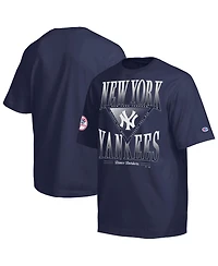 Champion Men's Navy New York Yankees Traditions Two Locations T-Shirt