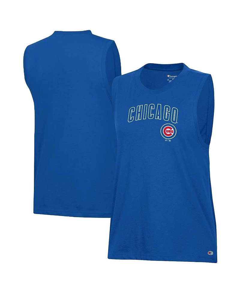 Champion Women's Royal Chicago Cubs Muscle Tank Top