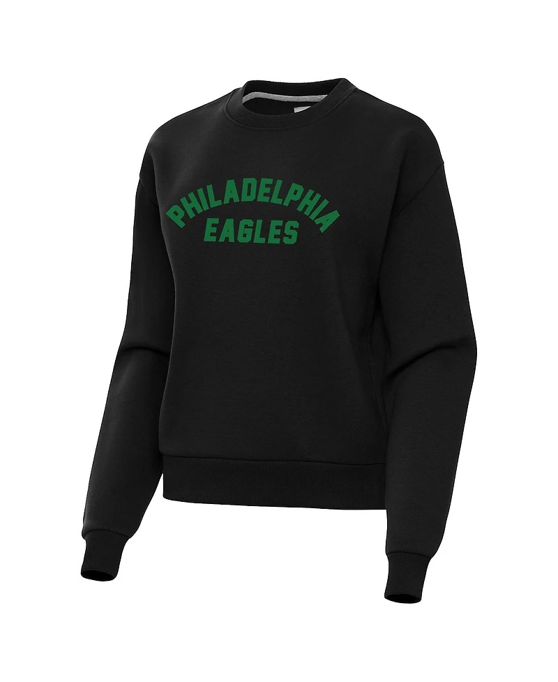 Antigua Women's Black Philadelphia Eagles Victory Sweatshirt