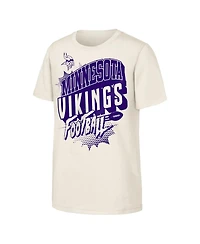 Outerstuff Big Boys and Girls Natural Minnesota Vikings Action Comic T-Shirt
