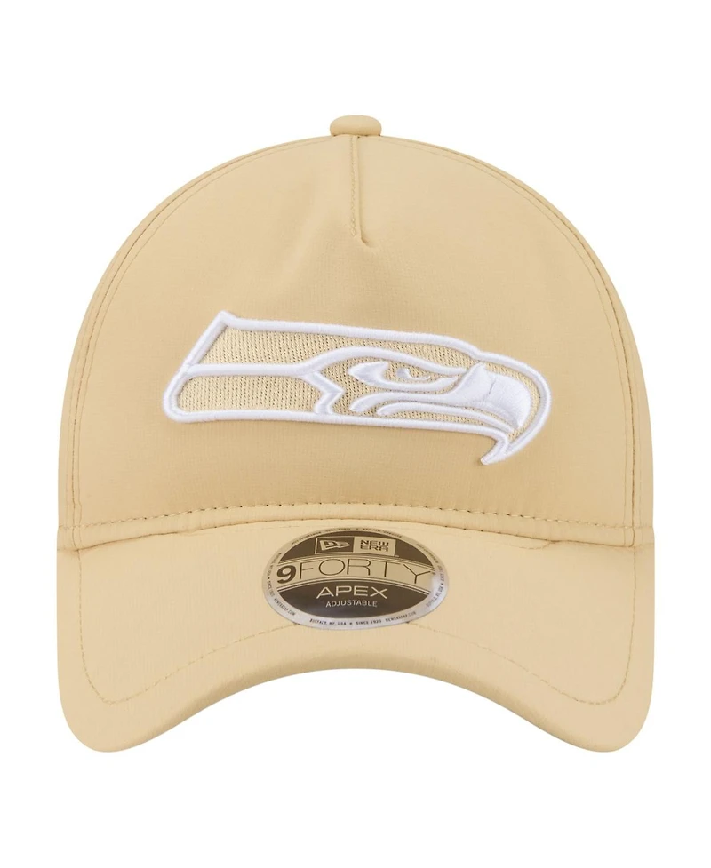 New Era Men's Tan Seattle Seahawks Apex 9FORTY Adjustable Hat