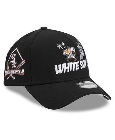 New Era Big Boys and Girls Black Chicago White Sox Looney Tunes A-Frame 9FORTY Adjustable Hat