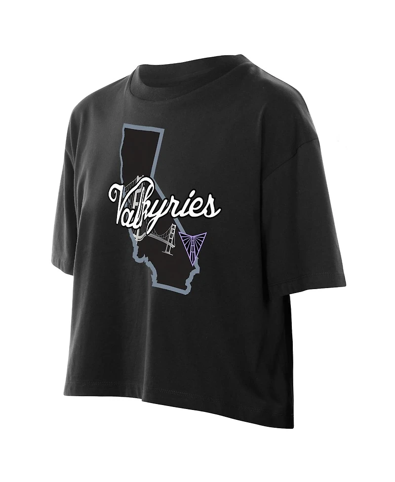 New Era Women's Black Golden State Valkyries 2026 Wnba Draft Hometown Boxy T-Shirt