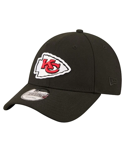 New Era Men's Black Kansas City Chiefs Core Team 9FORTY Adjustable Hat