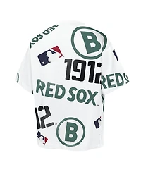 Outerstuff Big Boys and Girls White Boston Red Sox Circus Catch T-Shirt