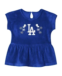 Outerstuff Girls Preschool Royal Los Angeles Dodgers Fashion Top and Shorts Set