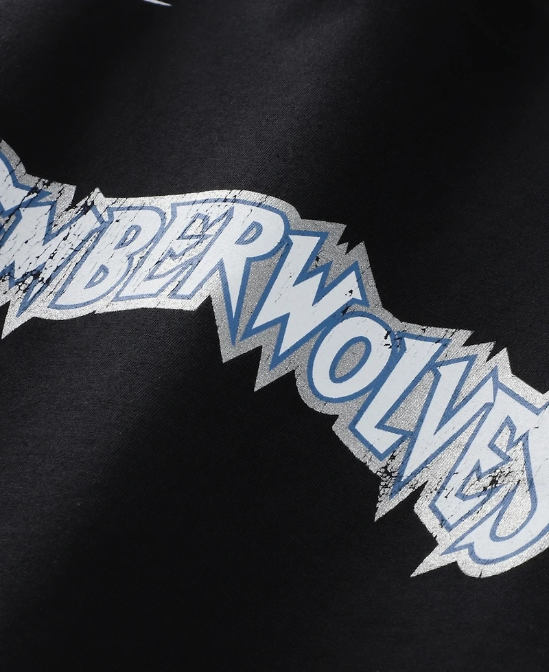Nike Big Boys and Girls Black Minnesota Timberwolves Hardwood Classics Essential Logo Max90 Long Sleeve T-Shirt