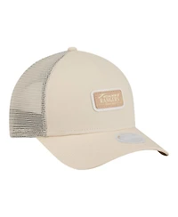 New Era Women's Light Beige Texas Rangers Tonal Patch 9FORTY M-Crown A-Frame Trucker Adjustable Hat