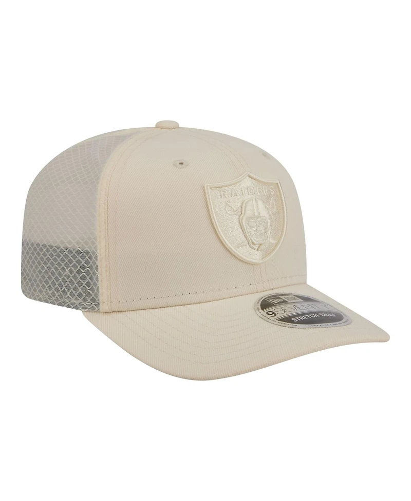 New Era Men's Cream Las Vegas Raiders Color Pack 9SEVENTY Adjustable Hat