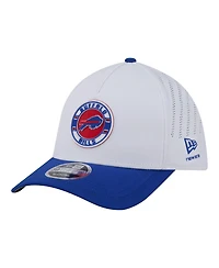 New Era Men's White/Royal Buffalo Bills Patch 39THIRTY A-Frame M-Crown Perforated Flex Hat