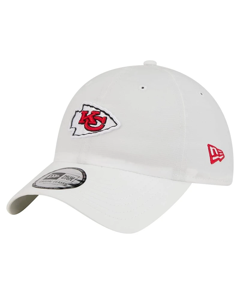 New Era Men's White Kansas City Chiefs Ripstop Casual Classic Adjustable Hat