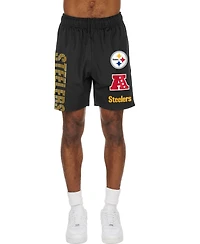 New Era Men's Black Pittsburgh Steelers Match Shorts