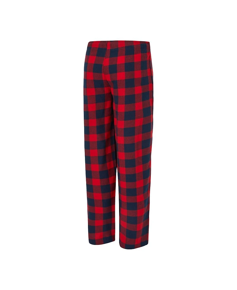 Concepts Sport Women's Navy/Red La Clippers Avondale T-Shirt and Pants Flannel Pj Set