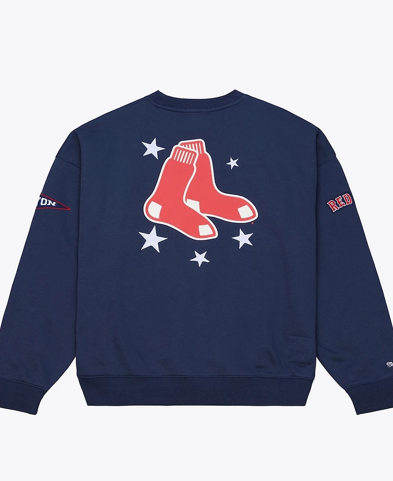 Mitchell & Ness Women's Navy Boston Red Sox Pep Rally Sweatshirt