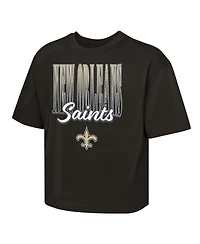 Outerstuff Big Girls Black New Orleans Saints City Boxy T-Shirt