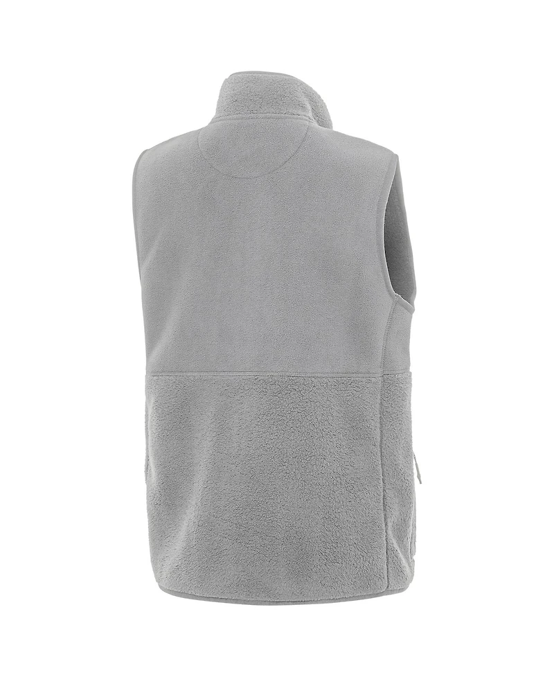 Antigua Women's Gray Ohio State Buckeyes Nostalgic Full-Zip Vest