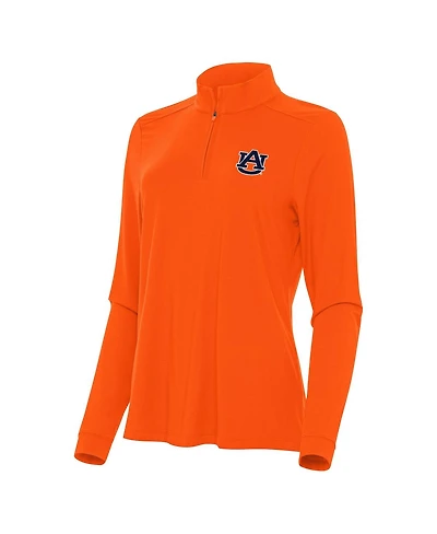 Antigua Women's Orange Auburn Tigers Intent Quarter-Zip Top